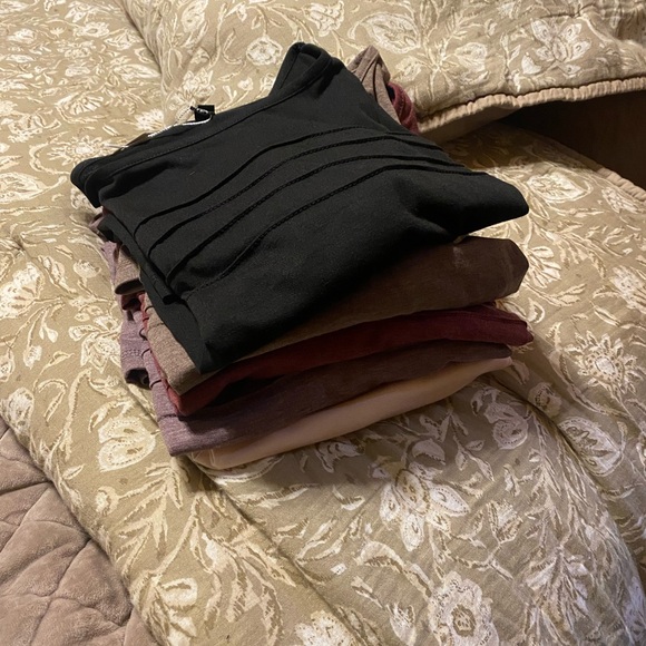 Stack of Black and Neutral Tops - Picture 1 of 16